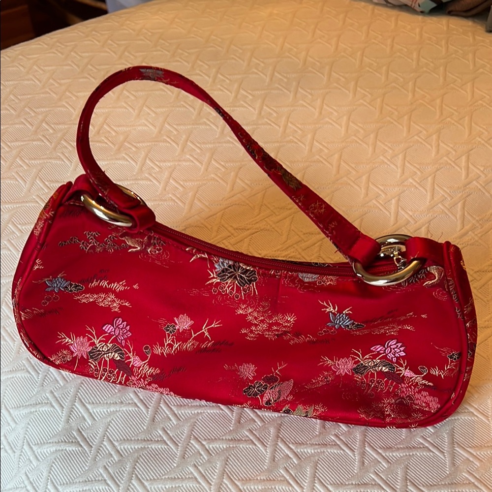 Source Unknown Red Shoulder Bag Structured Design
